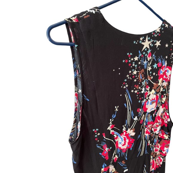 🆕NWT Free People Black Dress floral sleeveless mini Sz M - Picture 9 of 10